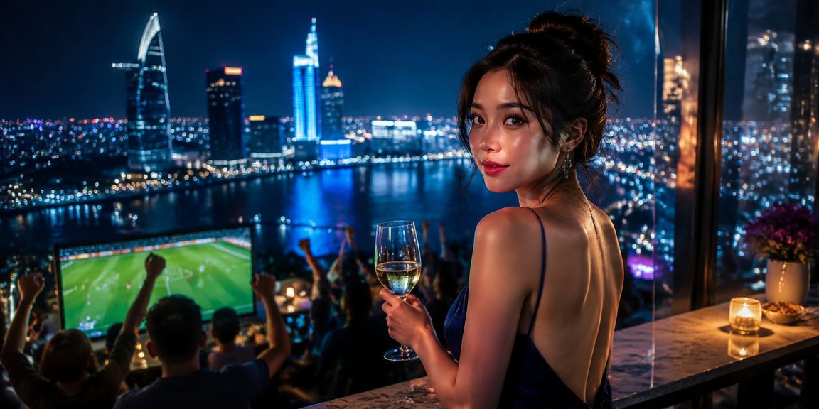 Người dùng TP.HCM đặt cược online trong quán cà phê buổi tối