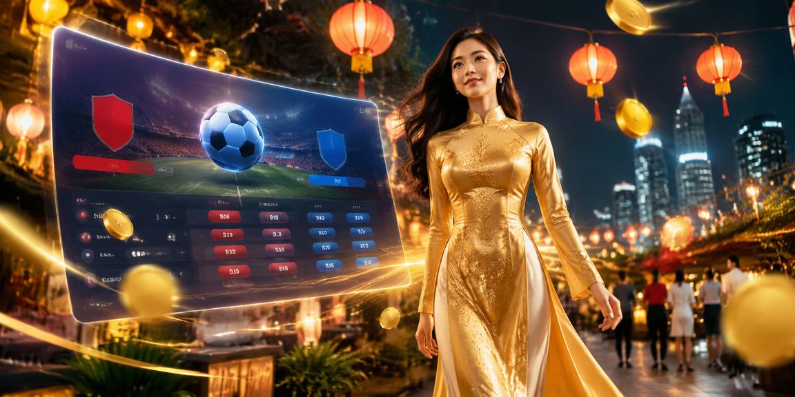 Phụ nữ Sài Gòn mặc áo dài tham gia xổ số trực tuyến trên điện thoại